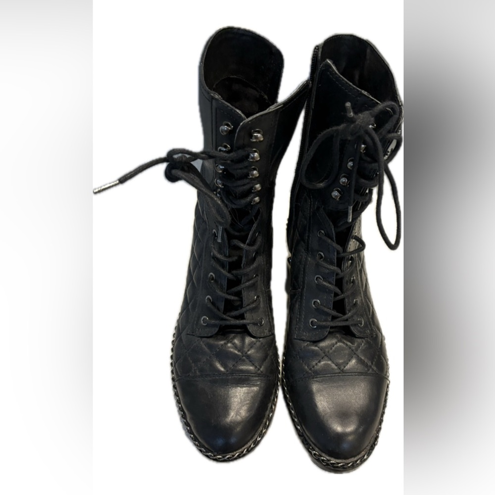 Vince Camuto leather combat boot size 8